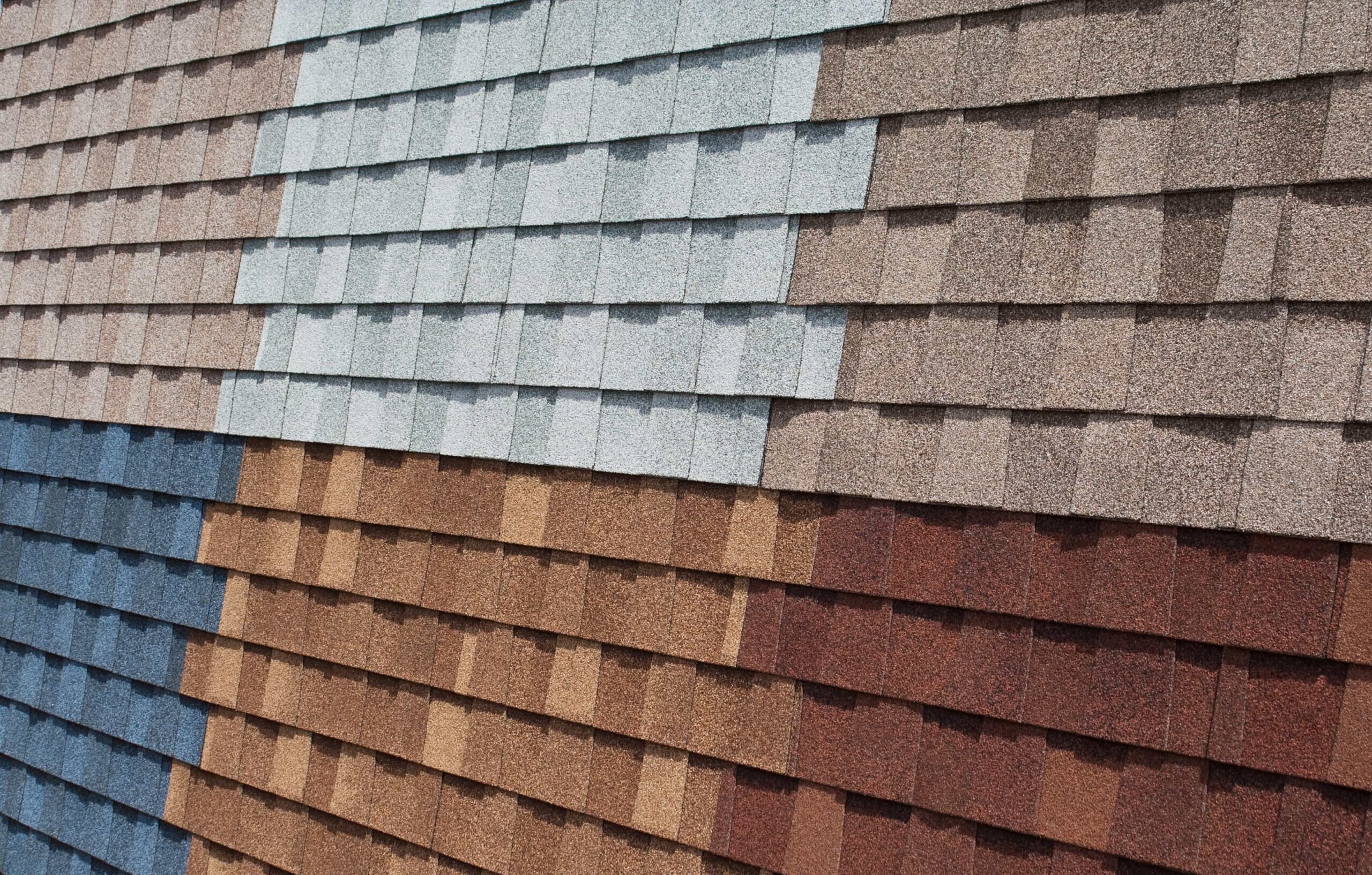 Photo of numerous types of roofing shingles